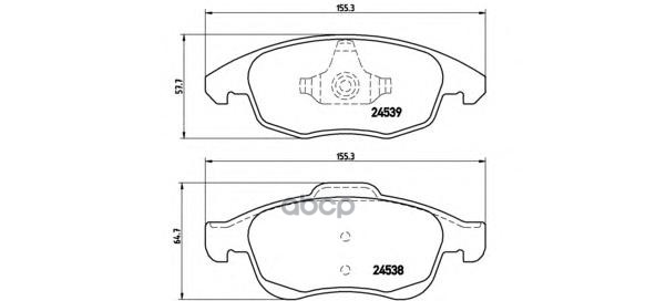 Колодки тормозные дисковые передние CITRO?N BERLINGO / BERLINGO FIRST Box Body/MPV (M_) 07/96-12/11 Brembo арт. P61083