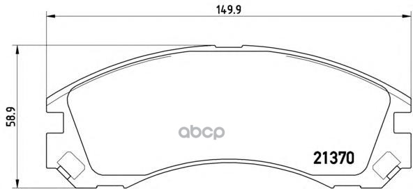 Колодки тормозные дисковые передн. CITROEN C-CROSSER ENTERPRISE 01/09-> / MITSUBISHI GRANDIS (N9_  N Brembo арт. p61089