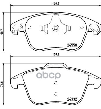 Колодки тормозные дисковые передн. CITROEN C4 Grand Picasso I (UA_) 10/06-> / CITROEN C4 Picasso I Brembo арт. p61117