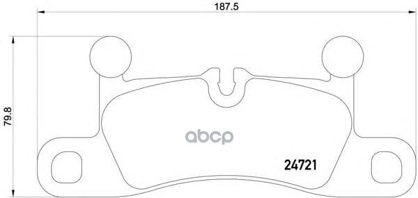 Колодки тормозные дисковые задн. PORSCHE CAYENNE (92A) 06/10-> / VW TOUAREG (7P5) 01/10-> Brembo арт. p65027