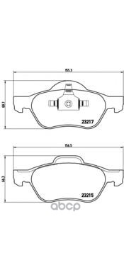 Колодки тормозные дисковые передние RENAULT CLIO III (BR0/1, CR0/1) 01/05-12/14 / RENAULT GRAND SC?N Brembo арт. P68048