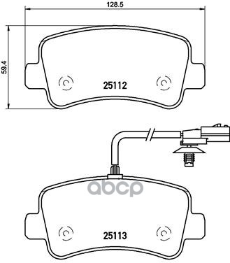 Колодки тормозные дисковые задн. NISSAN NV400 Box 11/11-> / NISSAN NV400 Bus 11/11-> / NISSAN NV400 Brembo арт. p68063