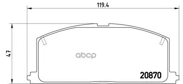 Колодки тормозные дисковые передн. TOYOTA CALDINA (_T19_) 12/87-05/02 / TOYOTA CAMRY (_V2_) 10/86-0 Brembo арт. p83011