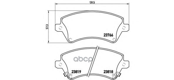 Колодки тормозные дисковые перед Brembo арт. P83064