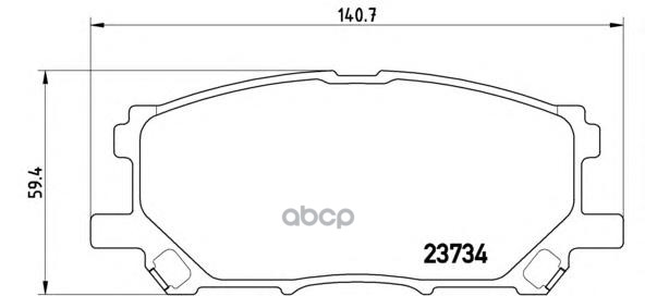 Колодки тормозные дисковые перед Brembo арт. P83067