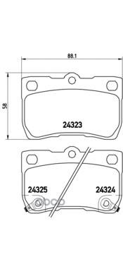 Колодки тормозные дисковые задн. LEXUS GS (GRS19_  UZS19_  URS19_) 01/05-11/11 / LEXUS IS C (GSE2_) Brembo арт. p83073