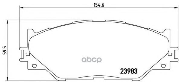 Колодки Тормозные Дисковые Пер Lexus Is C (Gse2) 04/09- / Lexus Is Ii (E2) 08/05-04/13 / Lexus Is I Brembo арт. P83074