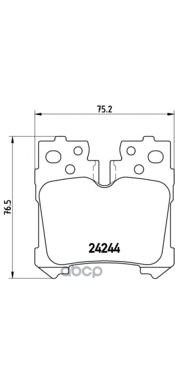 Колодки тормозные дисковые задн. LEXUS LS (_F4_) 04/06-> Brembo арт. p83076