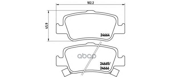 Колодки Тормозные Дисковые Зад Brembo арт. P83080