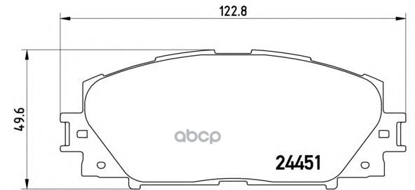Колодки тормозные дисковые передн. LEXUS CT (ZWA 10_) 12/10-  TOYOTA PREMIO (T26) 07/07-12/12  PRIUS Brembo арт. p83106
