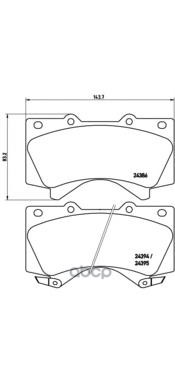 Колодки тормозные дисковые перед Brembo арт. P83107