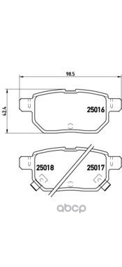 Колодки тормозные дисковые передние/задние ASTON MARTIN CYGNET 04/11-10/13 / BAIC BJEV EX SERIES 04/ Brembo арт. P83133