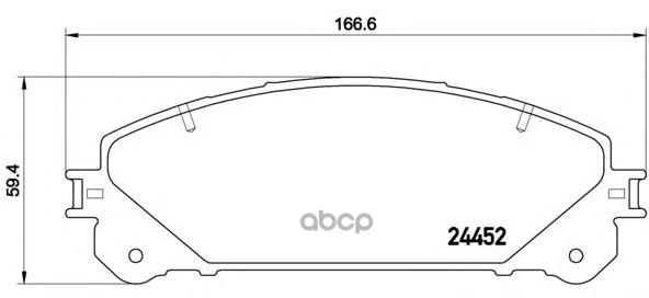 Колодки тормозные дисковые передн./задн. LEXUS ES (_V6_) 06/12-> / LEXUS NX (_Z1_) 07/14-> / LEXUS R Brembo арт. p83145