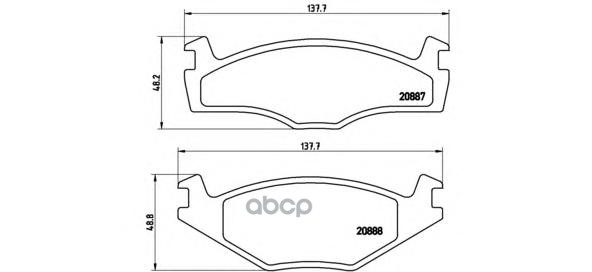 Колодки тормозные дисковые передн. SEAT CORDOBA (6K1  6K2) 02/93-10/99 / SEAT IBIZA II (6K1) 03/93- Brembo арт. p85005