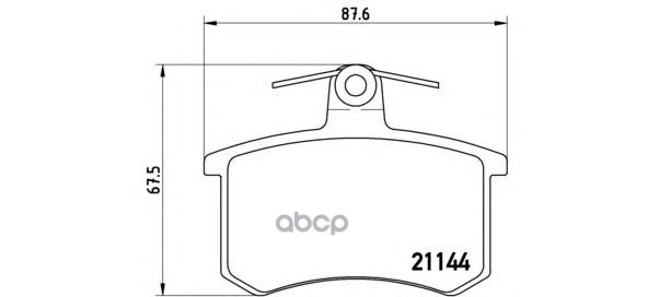Колодки тормозные дисковые задн. ALFA ROMEO 164 (164_) 01/87-09/98 / AUDI 100 (44  44Q  C3) 08/82-07 Brembo арт. p85013