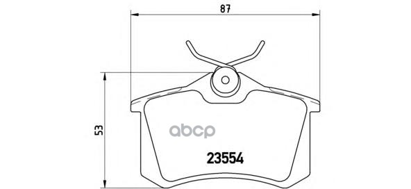 Колодки тормозные дисковые задн. AUDI A4 (8E2  B6) 11/00-12/05 / AUDI A4 (8EC  B7) 11/04-06/08 / AUD Brembo арт. p85017