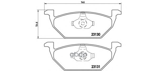 Колодки тормозные дисковые передние AUDI A1 (8X1, 8XK) 05/10-09/19 / AUDI A1 Allstreet (GBH) 07/19-> Brembo арт. P85041