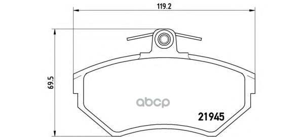 Колодки тормозные дисковые передн. AUDI A4 (8D2  B5) 11/94-09/01 / AUDI A4 Avant (8D5  B5) 11/94-09 Brembo арт. p85042