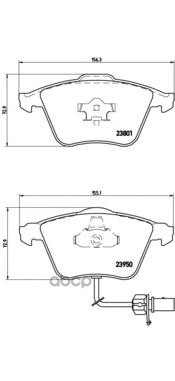 Колодки тормозные дисковые перед Brembo арт. P85097