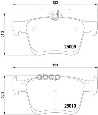 Колодки тормозные дисковые задн. AUDI A3 (8V1  8VK) 04/12-> / AUDI A3 Convertible (8V7  8VE) 10/13-> Brembo арт. p85125