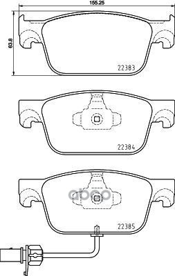 Колодки тормозные дисковые передн. AUDI A4 (8W2  B9) 05/15-> / AUDI A4 Allroad (8WH  B9) 01/16-> / A Brembo арт. p85153