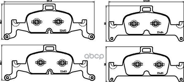 Комплект тормозных колодок, дисковый тормоз P85164 Brembo арт. P85164