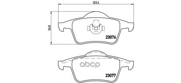 Колодки тормозные дисковые задн. VOLVO S60 I 07/00-04/10 / VOLVO S80 I (TS  XY) 05/98-02/08 / VOLVO Brembo арт. p86014