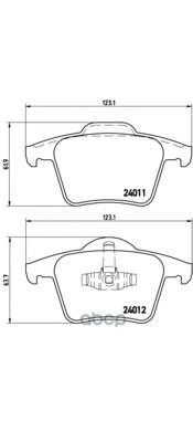 Колодки тормозные дисковые задн. VOLVO XC90 I (275) 06/02-01/15 Brembo арт. p86019