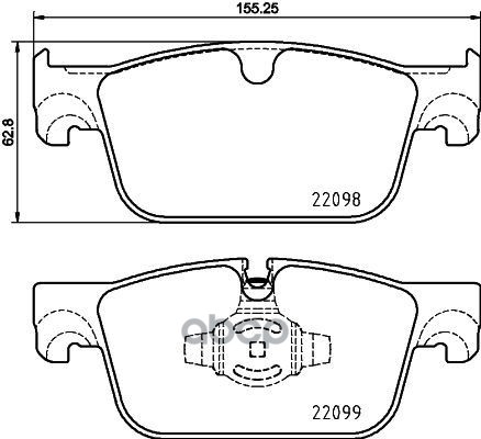 Колодки тормозные дисковые перед. VOLVO S90 II (234) 01/16-> / VOLVO V60 II (225) 02/18-> / VOLVO V9 Brembo арт. p86028