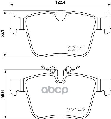 Колодки тормозные дисковые задн. JAGUAR F-PACE (X761) 09/15-> / JAGUAR XE (X760) 03/15-> / JAGUAR XF Brembo арт. p86029