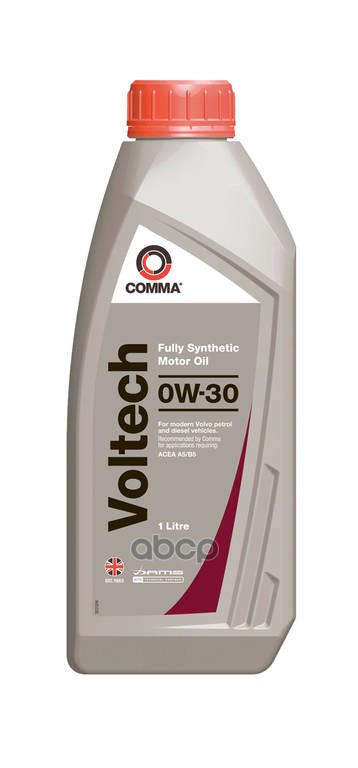 COMMA Масло моторное Voltech for ПОДХОДИТ ДЛЯ VOLVO 0W-30 (ACEA A5B5) 1л VTC1L