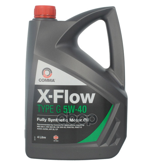 COMMA Масло Моторное X-Flow Type G 5W-40 (Acea A3b4 Api Sl Cf) 4Л