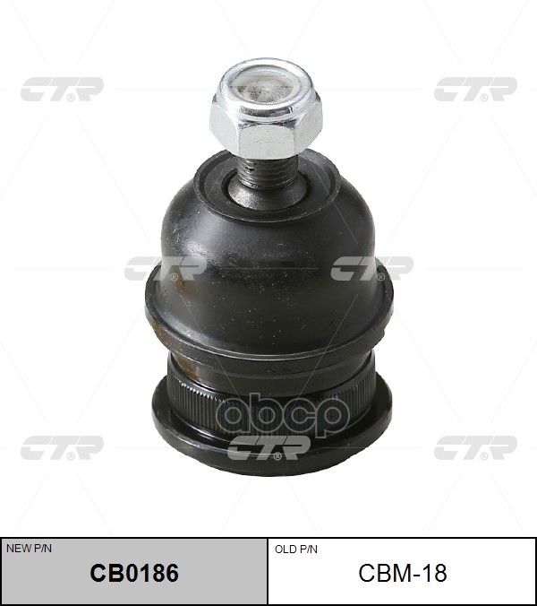 Опора шаровая HYUNDAI Solaris 2010 - / Accent 1994 - 2006 / Coupe 1996 - 2009 / Elantra 1995 - 2007 CTR арт. cb0186