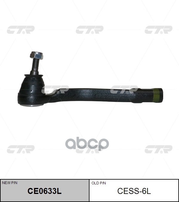 Наконечник рулевой тяги RENAULT Captur 2013 - / Clio 2012 - / Zoe 2012 - / Clio Grandtour 2013 - CTR арт. ce0633l