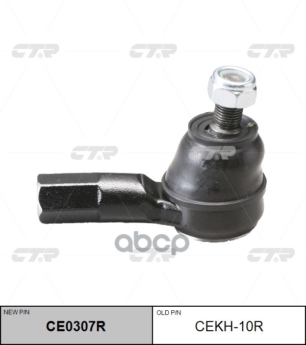(Новый Номер Ce0307r) Наконечник Рулевой Тяги Прав. (Аналоги:cem-12=Cekh-6=Cem-24=Cekh-10R=Cem-16) CTR арт. CEKH10R