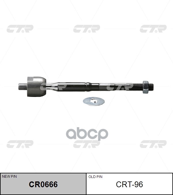 Тяга рулевая TOYOTA HARRIER 04-12, KLUGER 04-, HIGHLANDER 04-07, LEXUS RX330/RX350 04-09 (старый арт. CRT-96) CR0666 CTR арт....