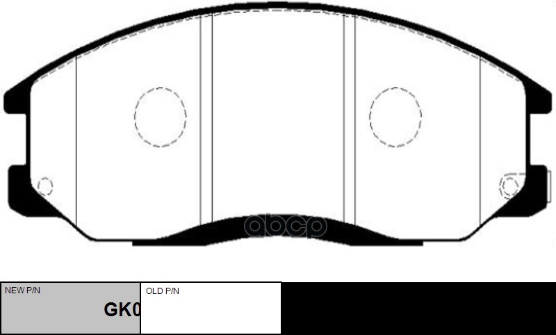 Колодки тормозные дисковые передние Hyundai Highway 2000 ~ 2004 / Santa Fe 2001 ~ 2006 / Trajet 1999 CTR арт. GK0478