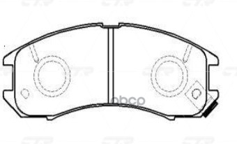 Колодки тормозные дисковые передние Mazda 626 1991 ~ 1997 / MPV 1988 ~ 1999 / Capella 1983 ~ 1991 / CTR арт. GK0670