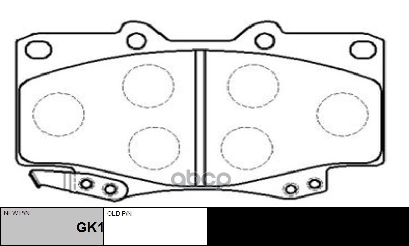 Колодки тормозные TOYOTA 4 Runner 1988 ~ 2002 / Hilux 1988 ~ 1998 / Hilux Surf 1989 ~ 2002 / Land Cru перед прав.лев. (старый...