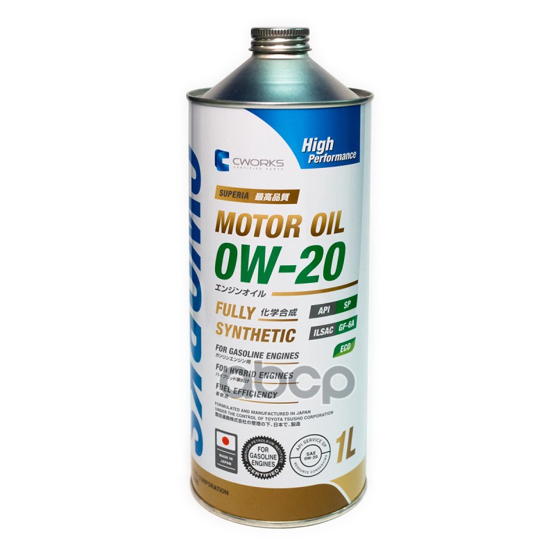 CWORKS Масло моторное SUPERIA MOTOR OIL 0W-20 SP/GF-6A 1L A11SR1001