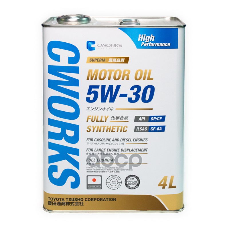 CWORKS Масло моторное SUPERIA MOTOR OIL 5W-30 SP/CF 4L A13SR1004