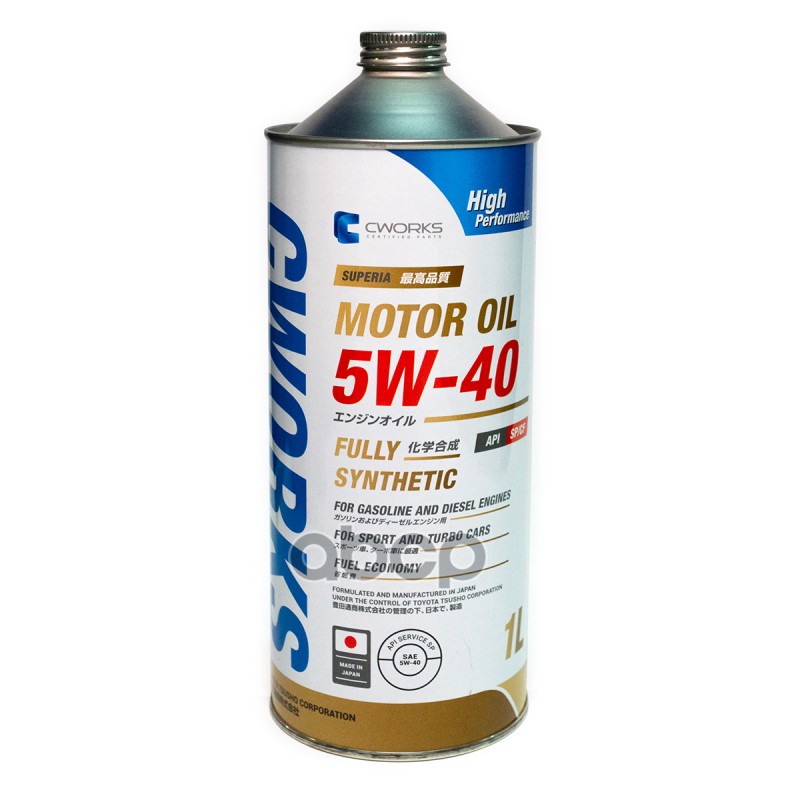 CWORKS Масло моторное SUPERIA MOTOR OIL 5W-40 SP/CF 1L A13SR2001