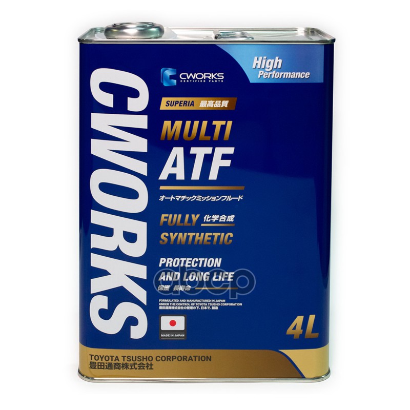 Масло трансмиссионное SUPERIA CWORKS MULTI ATF  4L CWORKS арт. a22sr1004