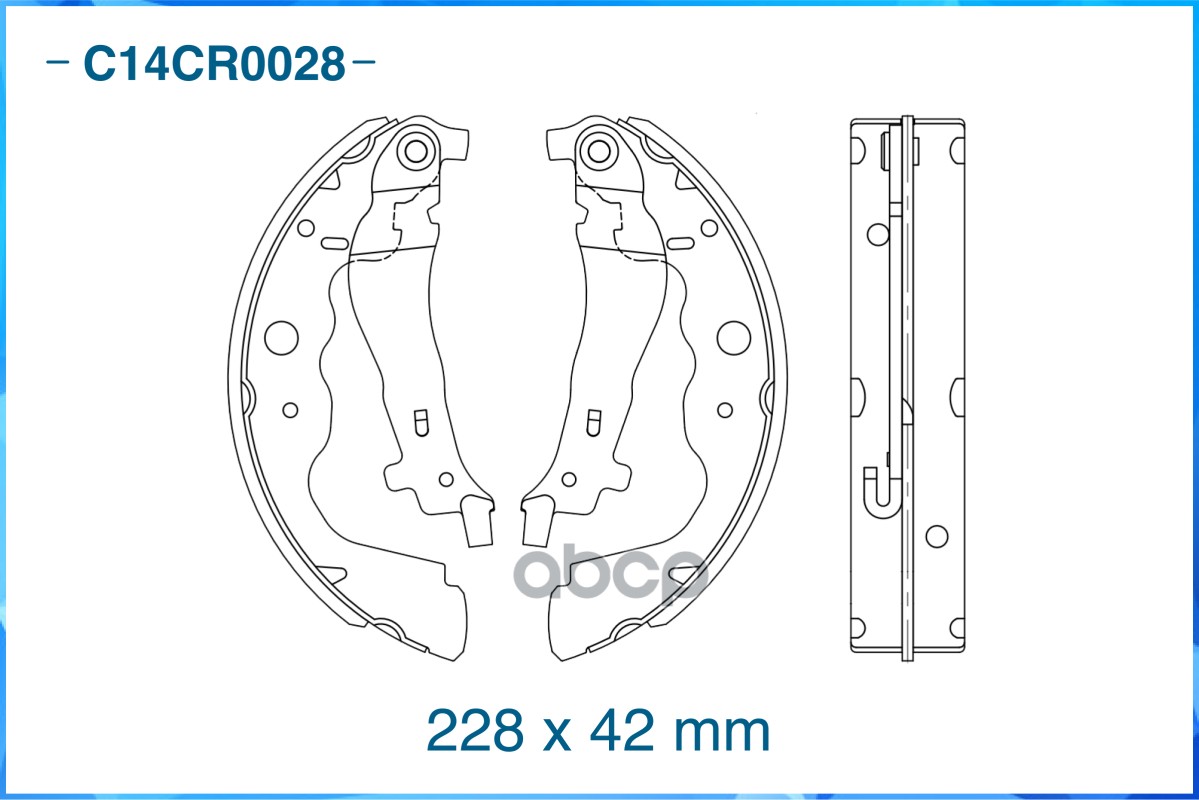 Тормозные колодки задние барабанные C14CR0028 CWORKS арт. C14CR0028