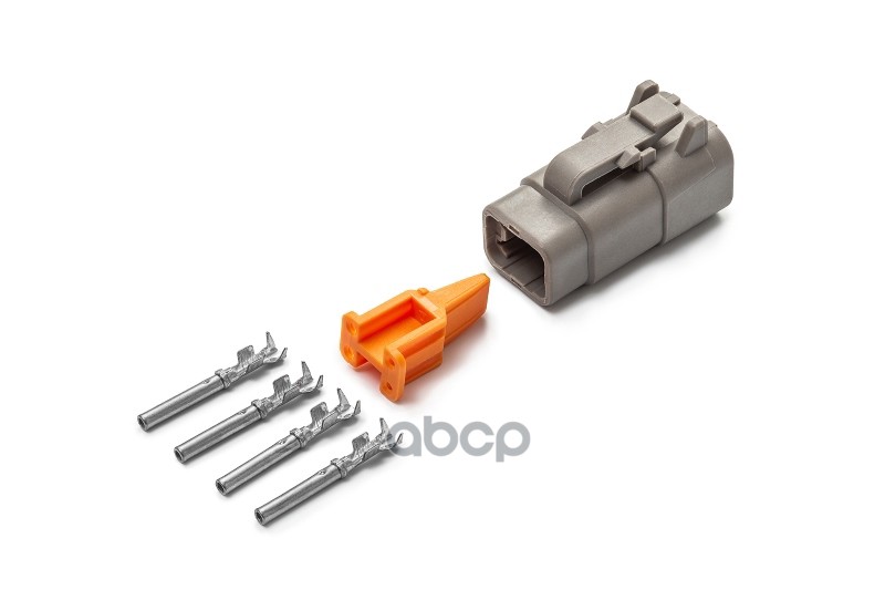 Разъем Deutsch DTM06-4S (4pin) 4 контакта под сечение провода 0.5-0.8 кв.мм для ГАЗ, КАМАЗ, МАЗ, УРА CARGEN арт. AX8124S