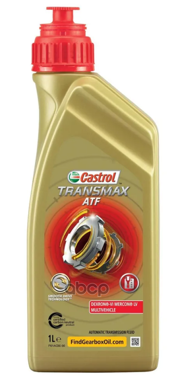 Масло трансмиссионное "Transmax ATF DEXRON-VI MERCON LV Multivehicle", 1л 15D742 Castrol арт. 15D742