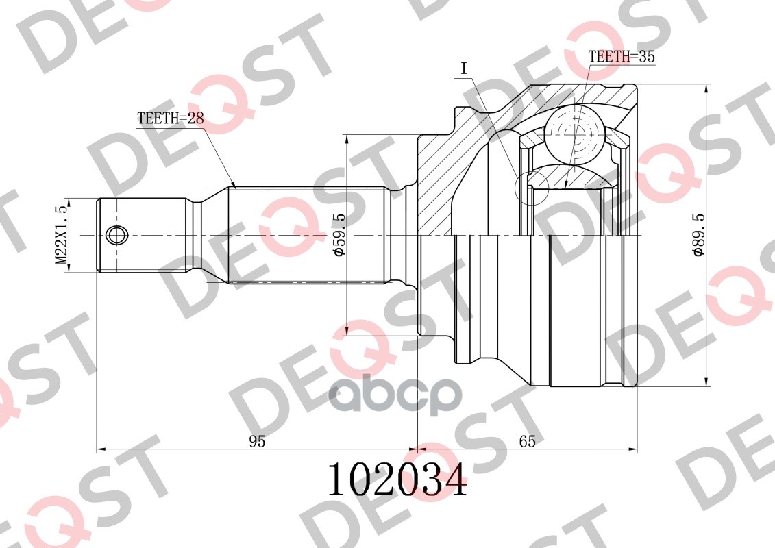 ШРУС MITSUBISHI Outlander 06> DEQST арт. 102034