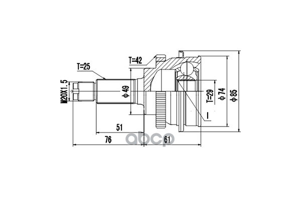 Комплект Шруса Dynamatrix-Korea Dcv857041 DYNAMATRIX-KOREA арт. DCV857041