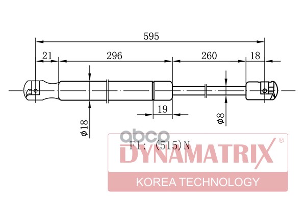 Амортизатор Багажника Dynamatrix-Korea Dgs2283nr DYNAMATRIX-KOREA арт. DGS2283NR