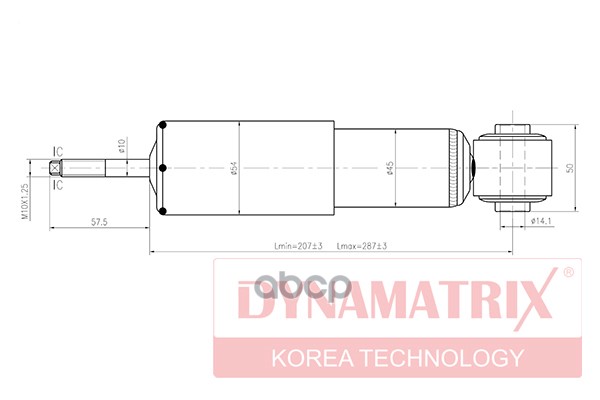 Амортизатор Подвески Газонаполненный Передний DYNAMATRIX-KOREA арт. DSA344261